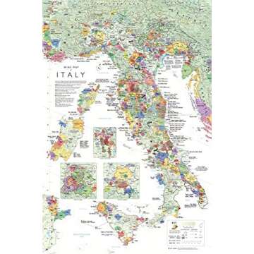Wine Map of Italy – Bookshelf Edition