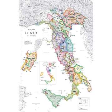Wine Map of Italy – Bookshelf Edition