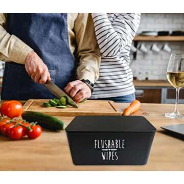 Moorfowl Baby Wipes Dispenser for Bathroom, Upgrade Size(8.2L x 4.9W x 3.9H inches), Flushable Toilet Wipes Holder Container for Restroom