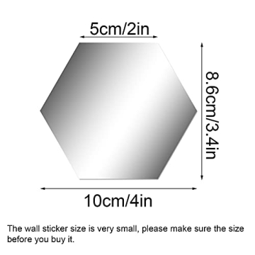 Shappy Hexagon Mirror Wall Stickers for Stylish Home Decor