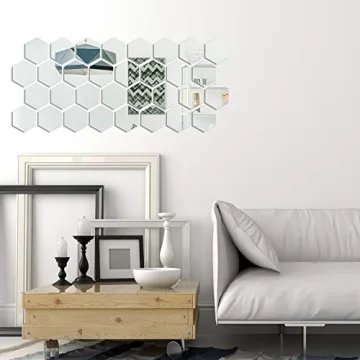 Shappy Hexagon Mirror Wall Stickers for Stylish Home Decor