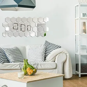 Shappy Hexagon Mirror Wall Stickers for Stylish Home Decor