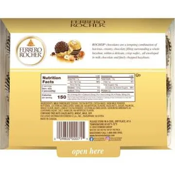 Ferrero Rocher 12 Count Premium Gourmet Chocolate Gift Box