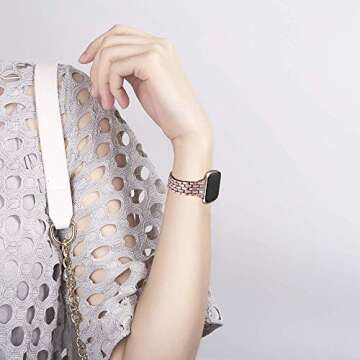 Elegant Mtozon Rhinestone Band for Fitbit Versa