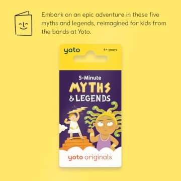 Yoto 5-Minute Myths & Legends – Kids Audio Card for Use with Player & Mini All-in-1 Audio Device, ...