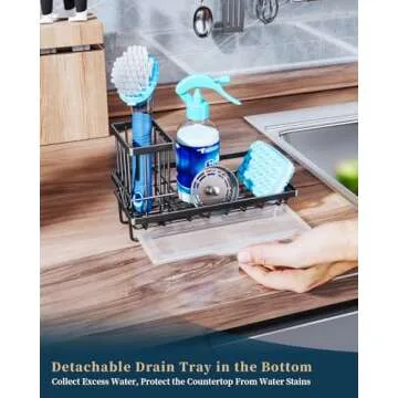 Consumest Sponge Holder for Kitchen Sink - Modern Design