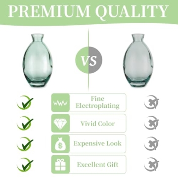 Stylish Glasseam Mini Glass Bud Vase Set for Home Decor