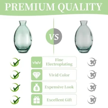 Stylish Glasseam Mini Glass Bud Vase Set for Home Decor