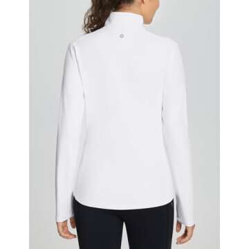 BALEAF Women's Fleece Pullover Jacket Water Resistant Half Zip Thermal Golf Shirts Cold Weather Running Gear Winter