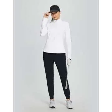 BALEAF Women's Fleece Pullover Jacket Water Resistant Half Zip Thermal Golf Shirts Cold Weather Running Gear Winter