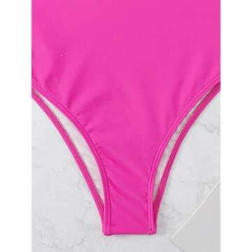 MakeMeChic Women's Cut Out One Piece Swimsuits Monokini One Shoulder Bathing Suits