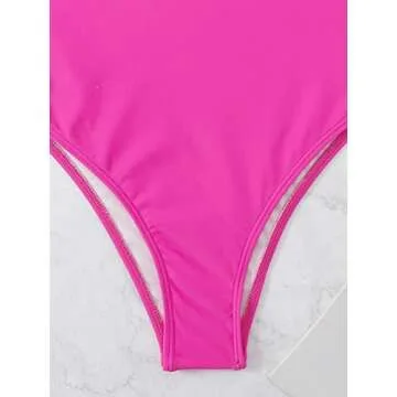 MakeMeChic Women's Cut Out One Piece Swimsuits Monokini One Shoulder Bathing Suits