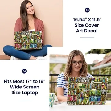 LSS Colorful Books Laptop Skin Cover for HP Dell Lenovo