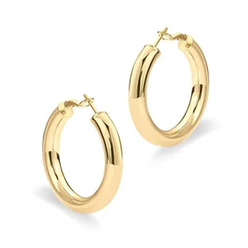 PAVOI Lightweight Gold Hoop Earrings for Effortless Style