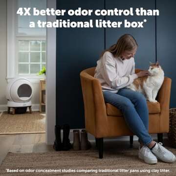 PetSafe ScoopFree SmartSpin Self-Cleaning Cat Litter Box - Advanced Odor Control Technology, App Controlled with Health Monitoring