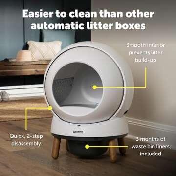 PetSafe ScoopFree SmartSpin Self-Cleaning Cat Litter Box - Advanced Odor Control Technology, App Controlled with Health Monitoring
