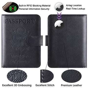 Premium AirTag Passport Holder with RFID Blocking