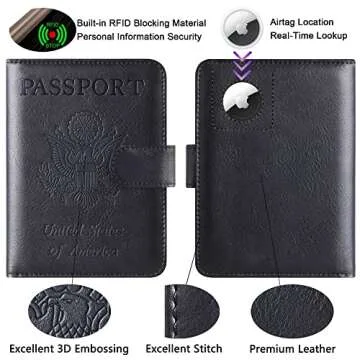 Premium AirTag Passport Holder with RFID Blocking