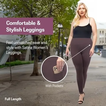 SATINA High Waisted Leggings with Pockets for Women
