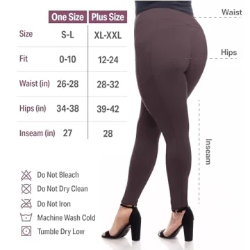 SATINA High Waisted Leggings with Pockets for Women