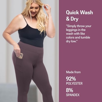 SATINA High Waisted Leggings with Pockets for Women