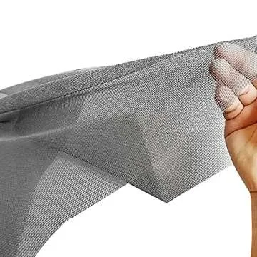 Senneny 48" x 106" Adjustable Window Screens, DIY Custom Fiberglass Screen Mesh, Window Screen Replacement for Windows Doors and Patio Screens, Premium Pet Screen (48" x 106", Grey)