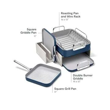 Caraway Square Cookware Set - Non-Toxic Ceramic Pans