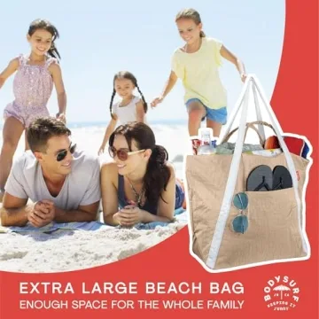 Oversized Waterproof Beach Bag for Family and Travel