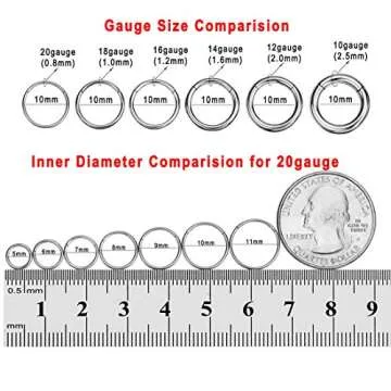 FANSING 8mm Surgical Steel Nose Rings for Piercings
