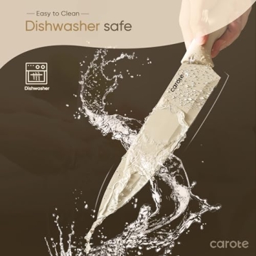 CAROTE 12-Piece Nonstick Stainless Steel Knife Set