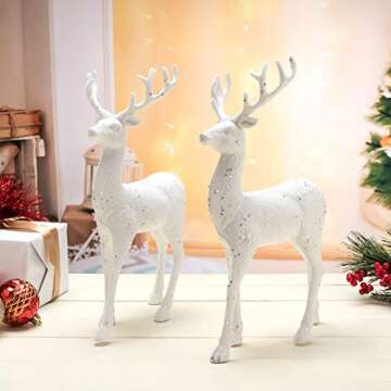 Buy ARCCI Elegant White Reindeer for Holiday Decoration