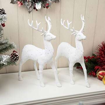 Buy ARCCI Elegant White Reindeer for Holiday Decoration