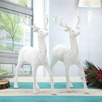 Buy ARCCI Elegant White Reindeer for Holiday Decoration