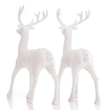 Buy ARCCI Elegant White Reindeer for Holiday Decoration