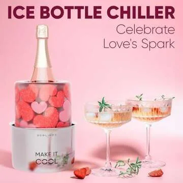 Berlinzo Ice Mold Wine Bottle Chiller - Stylish DIY Floral Cooler