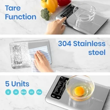 Etekcity Smart Digital Kitchen Scale - Nutritional Tracking & Precision Measuring