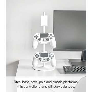 Yamazaki Home Smart Universal Adjustable Game Controller Stand/Controller Holder - Steel