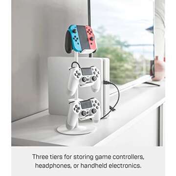 Yamazaki Home Smart Universal Adjustable Game Controller Stand/Controller Holder - Steel