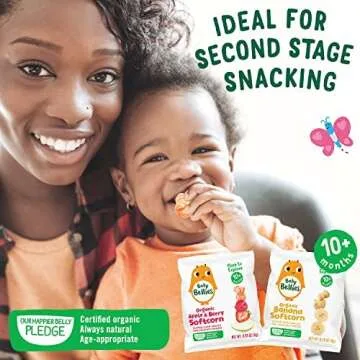 Little Bellies Organic Banana Softcorn Baby Snack (Pack of 7 x 0.28 oz Individual Packs)