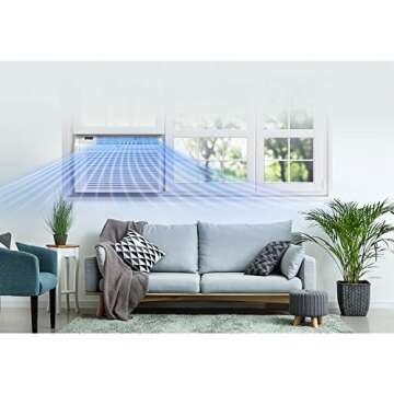 LG 6,000 BTU Window Air Conditioner, 115V, Cools 250 Sq.Ft. for Bedroom, Den, Living Room, Quiet Ope...