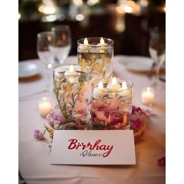 Homemory 24 Pack Waterproof Flameless Floating Tealights, Warm White Battery Flickering LED Tea Lights Candles - Wedding, Party, Centerpiece, Pool & SPA
