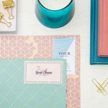 Juvale 100-Pack Clear Business Card Pockets Holders 3.75x2 In, Self-Adhesive Side Load Plastic Protector, Sleeves Labels, Bulk Set for Storage, Organization, Labeling Bins, Folders, and Files