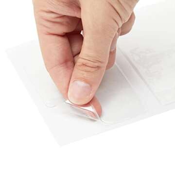 Juvale 100-Pack Clear Business Card Pockets Holders 3.75x2 In, Self-Adhesive Side Load Plastic Protector, Sleeves Labels, Bulk Set for Storage, Organization, Labeling Bins, Folders, and Files