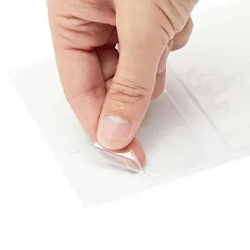 Juvale 100-Pack Clear Business Card Pockets Holders 3.75x2 In, Self-Adhesive Side Load Plastic Protector, Sleeves Labels, Bulk Set for Storage, Organization, Labeling Bins, Folders, and Files