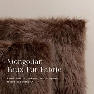 Phantoscope Faux Fur Pillow Cover for Luxury Home Decor
