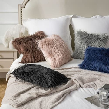 Phantoscope Faux Fur Pillow Cover for Luxury Home Decor