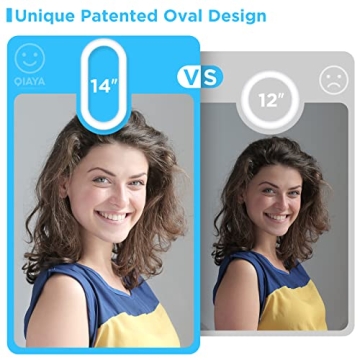 QIAYA 14" Ring Light with Stand & Phone Holder for Perfect Lighting