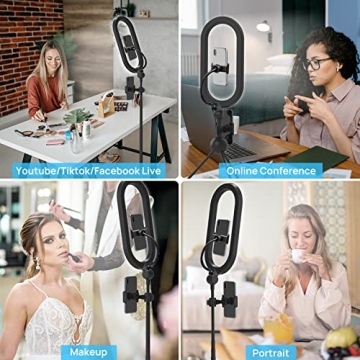 QIAYA 14" Ring Light with Stand & Phone Holder for Perfect Lighting