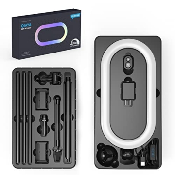 QIAYA 14" Ring Light with Stand & Phone Holder for Perfect Lighting