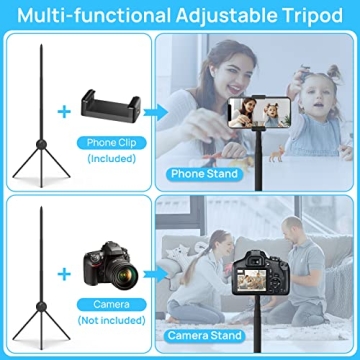 QIAYA 14" Ring Light with Stand & Phone Holder for Perfect Lighting